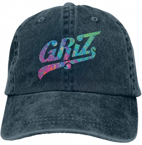 Baseball Caps Griz Unisex Denim Hat Can Adjust Denim Cap Baseball Cap Black - Navy - CI18S4DDYN2