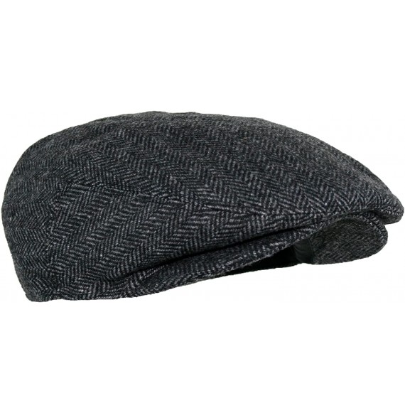 Skullies & Beanies Men's Premium Wool Blend Classic Flat IVY newsboy Collection Hat - 1935-charcoal - CG127FDNFD5