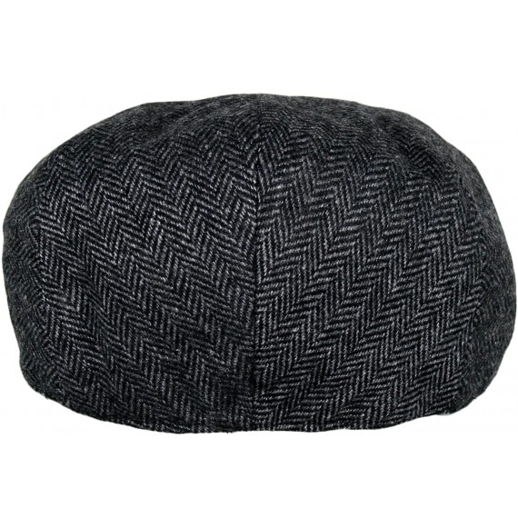 Skullies & Beanies Men's Premium Wool Blend Classic Flat IVY newsboy Collection Hat - 1935-charcoal - CG127FDNFD5