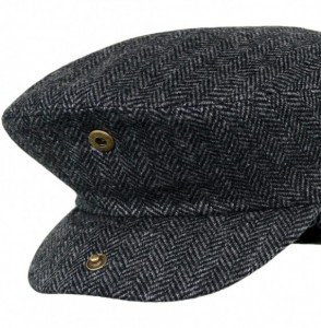 Skullies & Beanies Men's Premium Wool Blend Classic Flat IVY newsboy Collection Hat - 1935-charcoal - CG127FDNFD5