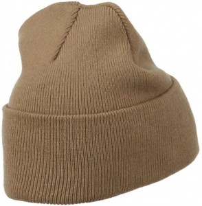 Skullies & Beanies Vietnam Veteran Embroidered Long Knitted Beanie - Khaki - C318WMOWIAQ