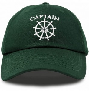 Baseball Caps Captain Hat Sailing Baseball Cap Navy Gift Boating Men Women - Dark Green - CD18WCQNI07