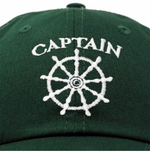 Baseball Caps Captain Hat Sailing Baseball Cap Navy Gift Boating Men Women - Dark Green - CD18WCQNI07