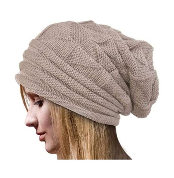 Baseball Caps Unisex Stretch Outdoor Beanies - A-women Beige - CM192470TR0