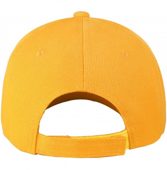 Baseball Caps Baseball Dad Cap Adjustable Size Perfect for Running Workouts and Outdoor Activities - 1pc Gold - CJ18E0UZ308