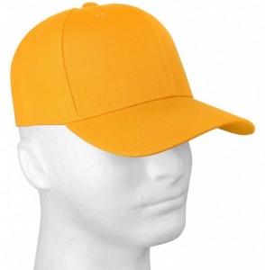 Baseball Caps Baseball Dad Cap Adjustable Size Perfect for Running Workouts and Outdoor Activities - 1pc Gold - CJ18E0UZ308