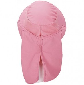 Sun Hats Women Sun Flap Cap Wide Brim Fishing Hat with Removable Face Mask & Neck Flap UPF 50+ - Pink - CE194EU7GHZ