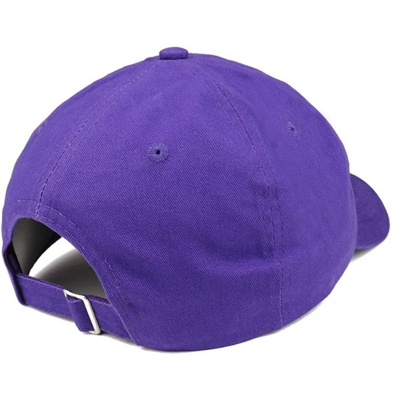 Baseball Caps World's Best Grandpa Embroidered Brushed Cotton Cap - Purple - CM18CSC2579