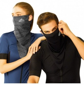 Balaclavas Cooling Ear Loops Neck Gaiter Bandana Mask Face Scarf Balaclava for Men & Women - 07-black - C0197NZNOA2