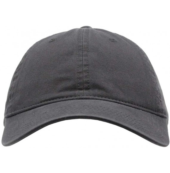 Baseball Caps Blank Dad Hat Cotton Adjustable Baseball Cap - Charcoal Gray - CO12NUP98CF