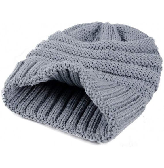 Skullies & Beanies Cable Knit Slouchy Beanie for Women- Lined Winter Beanie Hats for Women Chunky & Warm- Trendy Thick Skull ...