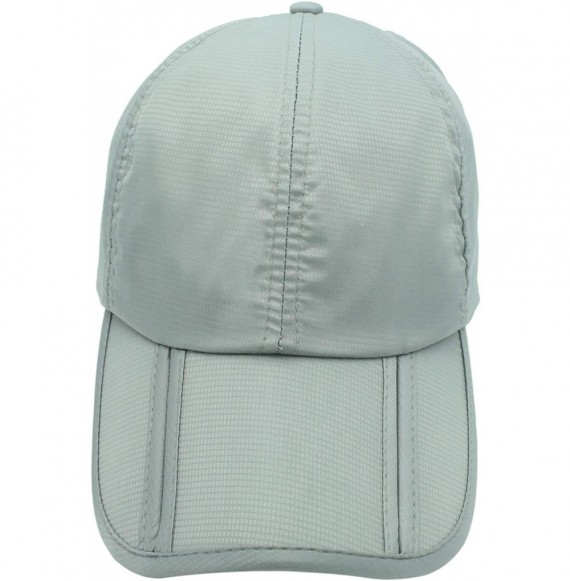 Baseball Caps Uxcellmo Waterproof Quick Drying Baseball Foldable - Dark Grey - CB18R6YHRCN