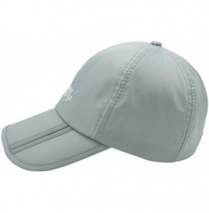 Baseball Caps Uxcellmo Waterproof Quick Drying Baseball Foldable - Dark Grey - CB18R6YHRCN