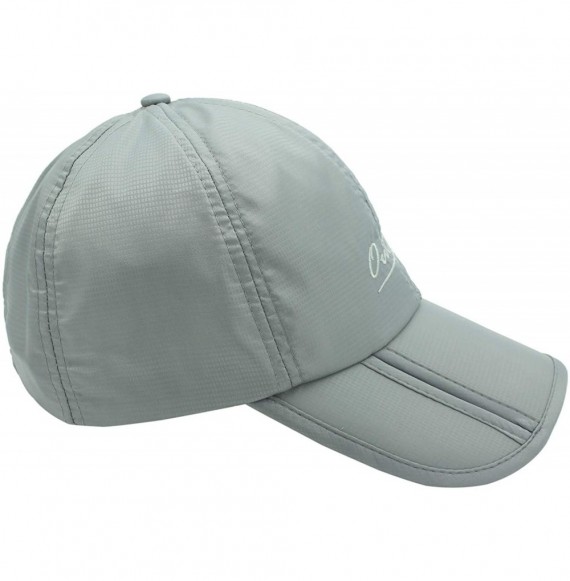 Baseball Caps Uxcellmo Waterproof Quick Drying Baseball Foldable - Dark Grey - CB18R6YHRCN