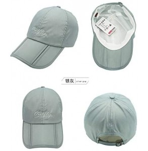 Baseball Caps Uxcellmo Waterproof Quick Drying Baseball Foldable - Dark Grey - CB18R6YHRCN