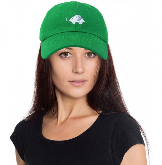 Baseball Caps Cute Elephant Hat Cotton Baseball Cap - Kelly Green - CM18LI28EQC