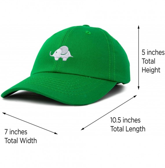 Baseball Caps Cute Elephant Hat Cotton Baseball Cap - Kelly Green - CM18LI28EQC