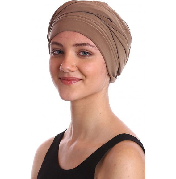 Sun Hats Versatile Headwear with Long Tails for Hairloss - Chemo Hats for Women - Beige - CJ11FKTMPLF