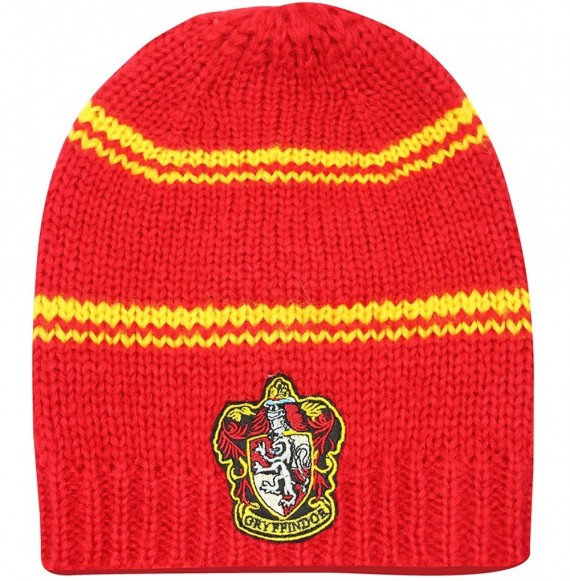 Skullies & Beanies Harry Potter Beanie Hat Knit Cap - Official - Slouchy Red Gryffindor (Adult) - CC185TK7XX7