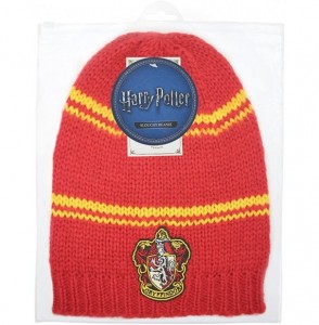 Skullies & Beanies Harry Potter Beanie Hat Knit Cap - Official - Slouchy Red Gryffindor (Adult) - CC185TK7XX7