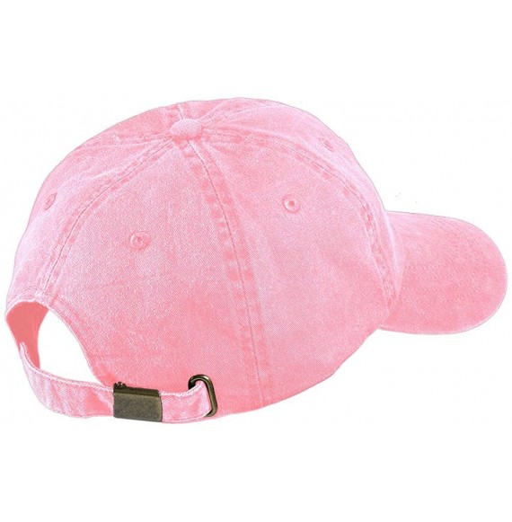 Baseball Caps Mami Embroidered Washed Cotton Adjustable Cap - Pink - CU12IFNSB33