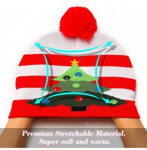 Skullies & Beanies LED Light Up Beanie Hat Christmas Cap for Women Children- Party- Bar - Multicolor-035 - C318WLCKAT9