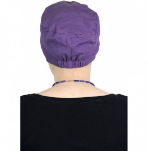 Skullies & Beanies Cancer Headwear Sleeping Coverings Turbans - Purple - CI18OWUTXL8