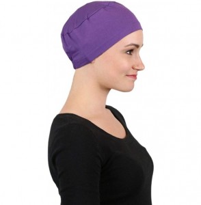 Skullies & Beanies Cancer Headwear Sleeping Coverings Turbans - Purple - CI18OWUTXL8