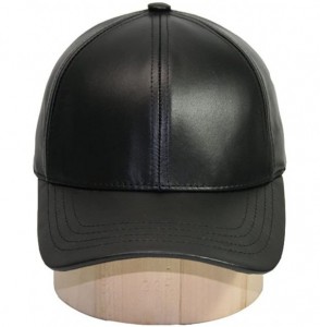 Baseball Caps Genuine Cowhide Leather Adjustable Baseball Cap Made in USA - Dark Grey - CP11XLMEBZ1