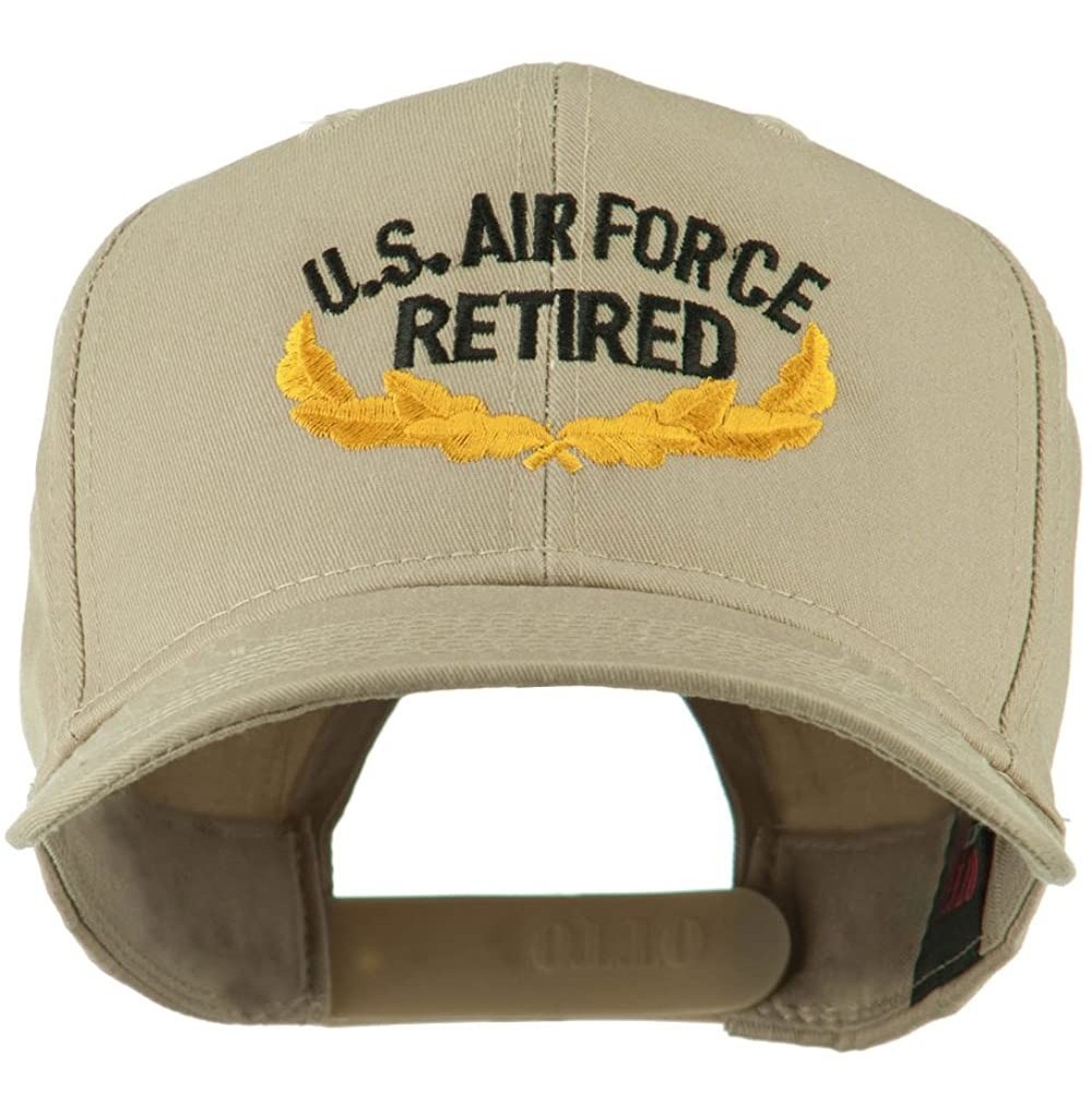 US Air Force Retired Emblem Embroidered Cap - Khaki - CC11I67J5BV