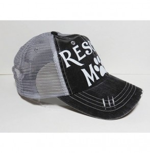 Baseball Caps White Glitter Rescue Mom Grey Trucker Baseball Cap Pet Animal Dog Cat - CC12MXD0ZE8