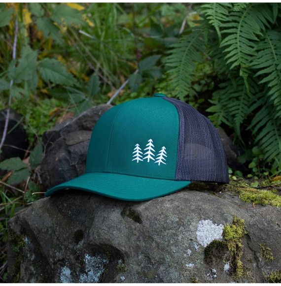 Baseball Caps Trucker Snapback Baseball Hat - Tree - Jaguar Teal/Charcoal - C418OKCKC85