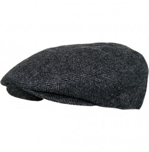 Newsboy Caps Men's Premium Wool Blend Classic Flat IVY newsboy Collection Hat - 1935-charcoal - CP127FDNGQ1