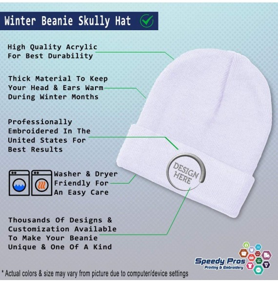 Skullies & Beanies Custom Beanie for Men & Women Judo Sports A Embroidery Acrylic Skull Cap Hat - White - CS18ZS3NT6Y