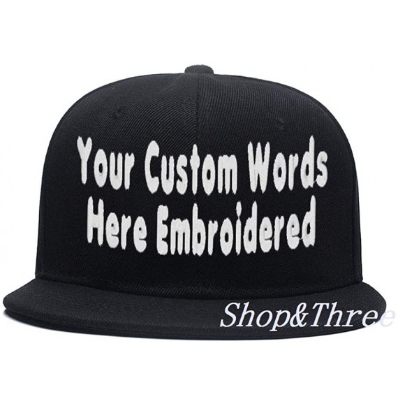 Baseball Caps Custom Embroidered Baseball Cap Personalized Snapback Mesh Hat Trucker Dad Hat - Hiphop Black-1 - C618HLILKQM