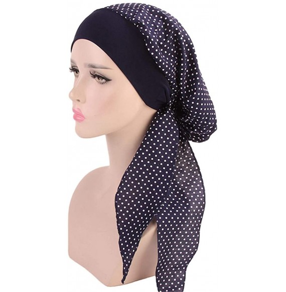 Skullies & Beanies Women Vintage Elastic Wide Band Chemo Head Scarf Turbans Night Sleep Hat Cap - 3 Color Pack B - C118I4TCKQH