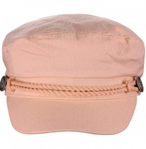 Newsboy Caps Men's Summer Cotton Greek Fisherman Sailor Fiddler Driver Hat Flat Cap - Indi Pink - CK18T9KN6SQ