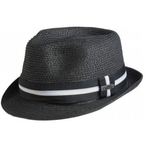 Fedoras Spencer Summer Fedora - Black - C011BE06LPZ