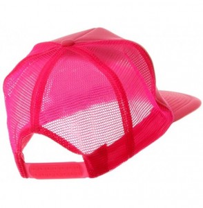 Baseball Caps 5 Panel Neon Color Poly Mesh Cap - Neon Pink - Pink - CO114F2OUCZ