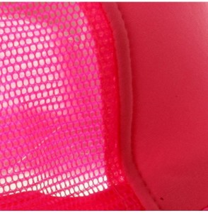 Baseball Caps 5 Panel Neon Color Poly Mesh Cap - Neon Pink - Pink - CO114F2OUCZ