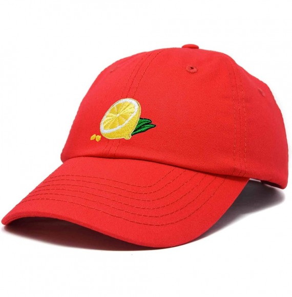 Baseball Caps Lemon Hat Baseball Cap - Red - C018M7U8ICE