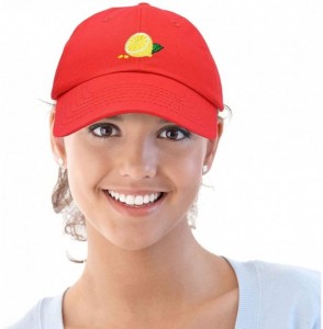 Baseball Caps Lemon Hat Baseball Cap - Red - C018M7U8ICE