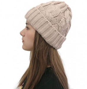 Skullies & Beanies Stitching Knitted hat Mallcat Outdoor - Beige 2 - CX19353U63A