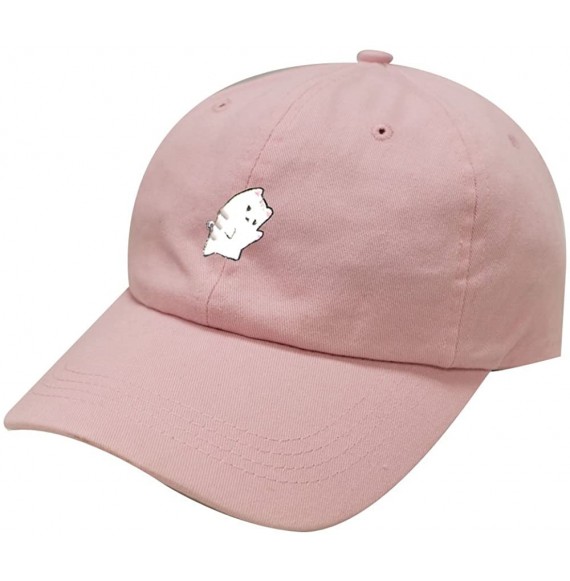 Baseball Caps Cute Cat Cotton Baseball Dad Cap - Pink - C81832ZUX0U