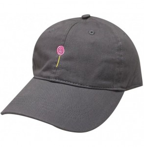 Baseball Caps Lollipop Cotton Baseball Dad Cap - Dark Grey - C1182ECMGL0