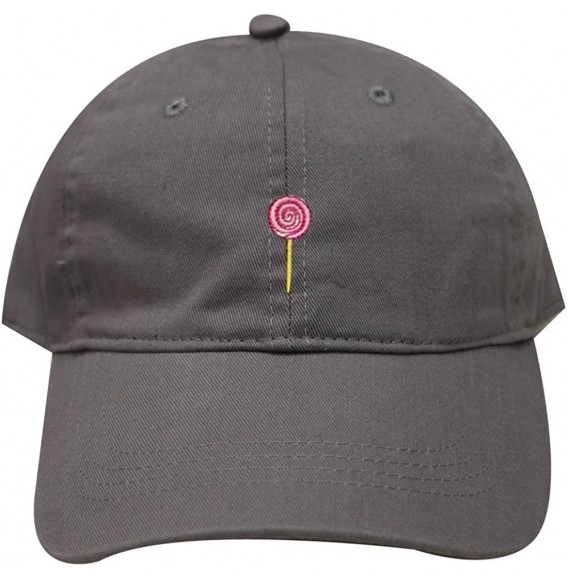 Baseball Caps Lollipop Cotton Baseball Dad Cap - Dark Grey - C1182ECMGL0