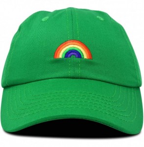 Baseball Caps Rainbow Baseball Cap Womens Hats Cute Hat Soft Cotton Caps - Kelly Green - CU18MCAL5YY