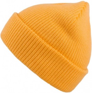 Skullies & Beanies Slouchy Beanie Hats Winter Knitted Caps Soft Warm Ski Hat Unisex - Orange Yellow - CF196D56U56