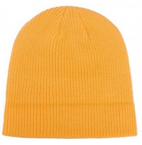 Skullies & Beanies Slouchy Beanie Hats Winter Knitted Caps Soft Warm Ski Hat Unisex - Orange Yellow - CF196D56U56