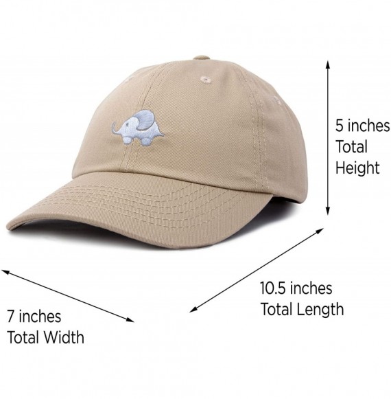 Baseball Caps Cute Elephant Hat Cotton Baseball Cap - Khaki - CS18LI2SLMR